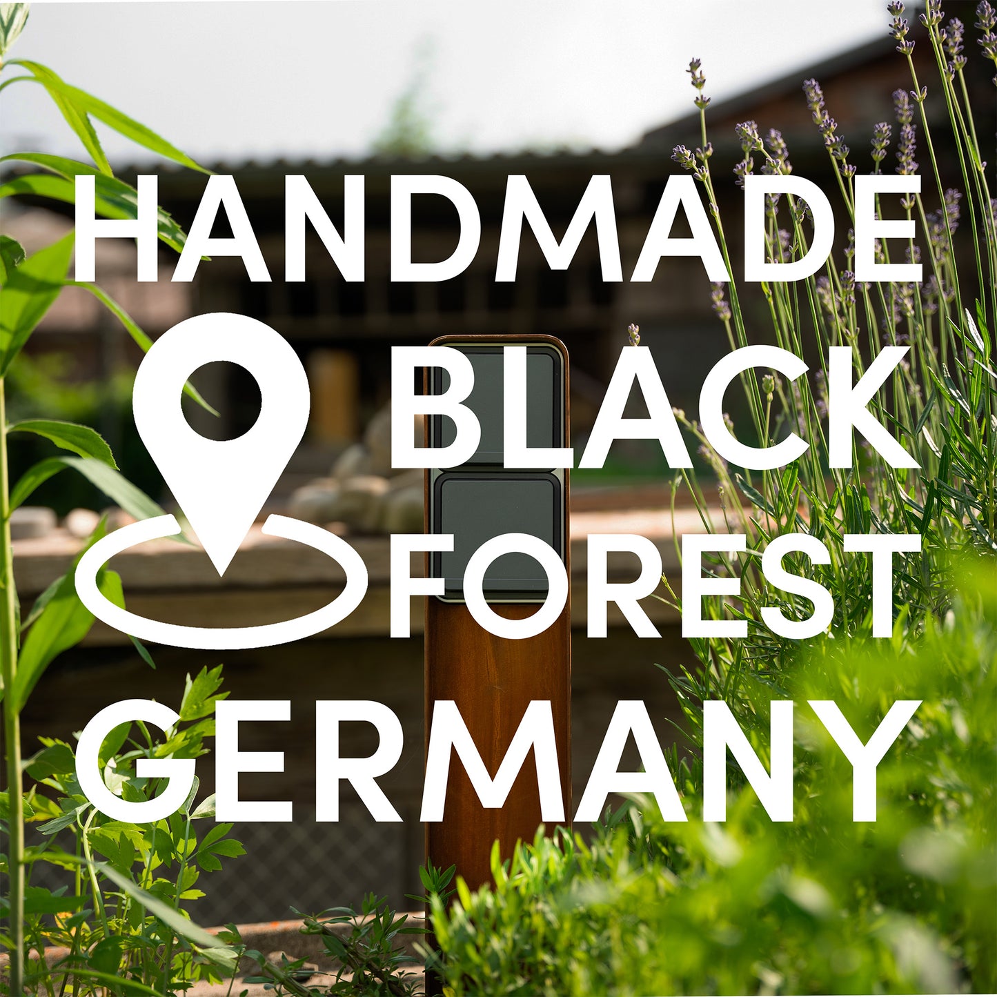 Steckdosensäule 4fach mit Erdspieß Bundle (Corten)