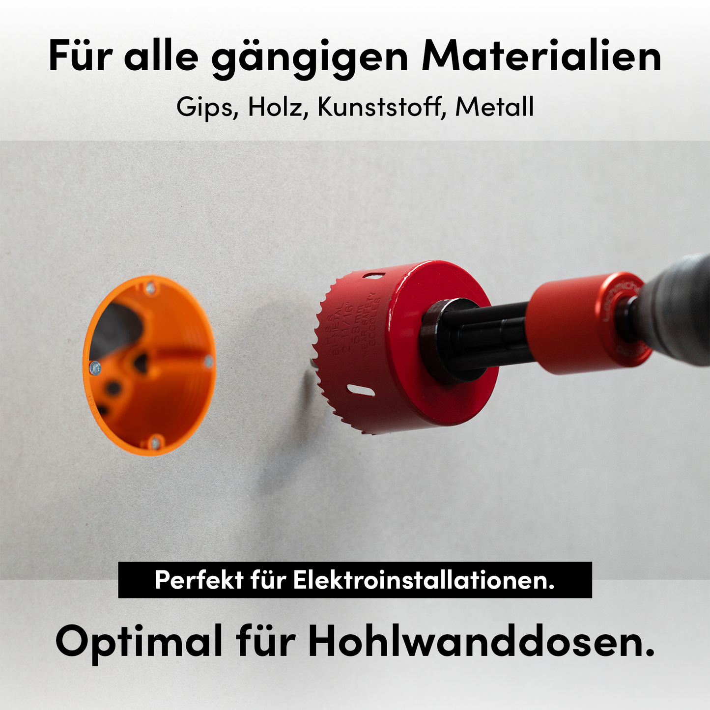 Lochmichel | Aufnahme für Lochsägen | Patentierte Auswurffunktion