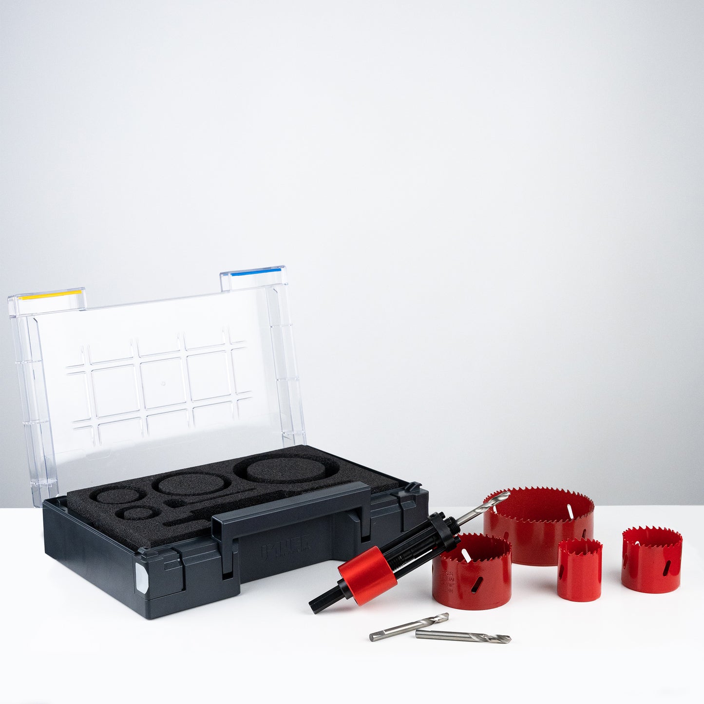Lochmichel Koffer Set | Aufnahme für Lochsägen | Patentierte Auswurffunktion