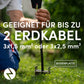 Steckdosensäule 4fach (Anthrazit) | Außensteckdose wetterfest IP55, Edelstahl